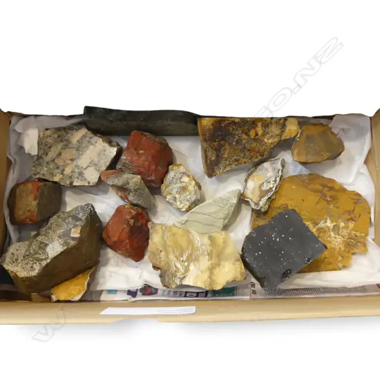 YELLOW & RED JASPER, OBSIDIAN, FOSSILS ETC