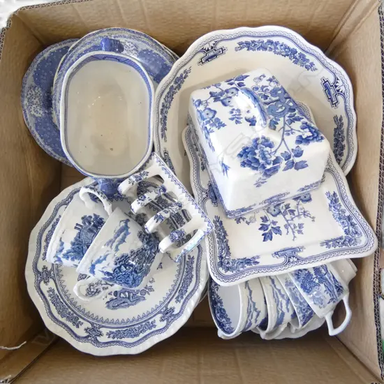 COLLECTION OF ASST. BLUE & WHITE CHINA including Masons 