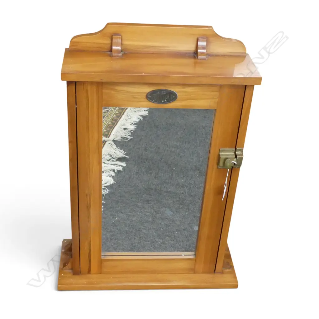 WOODEN BATHROOM CABINET w. MIRROR 500x190x700mm Image 1++