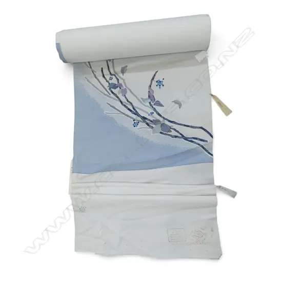 Unused 1980's NISHIJIN TEXTILE (Kyoto) JAPANESE SILK ROLL L.12M W.370mm. New old stock...