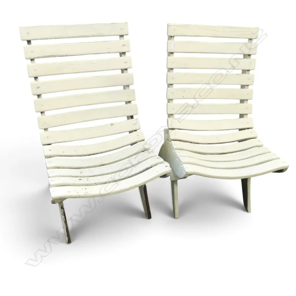 PR WHITE PAINTED OUTDOOR CHAIRS Image 1++