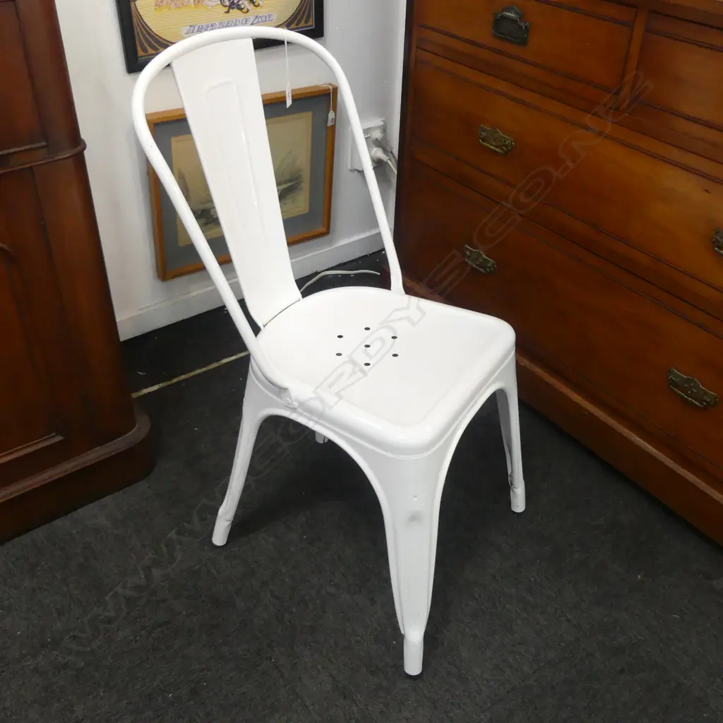 TOLIX WHITE METAL CHAIR H.850mm Image 1++