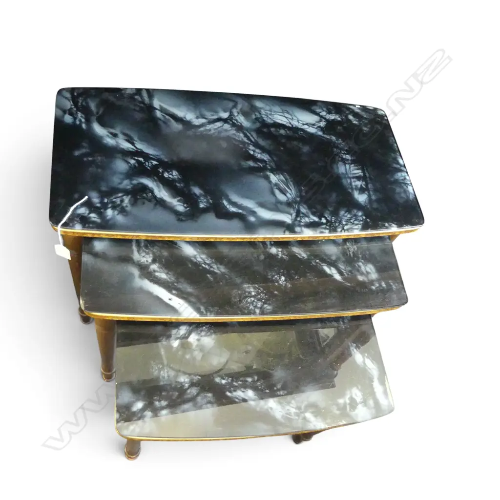 3 RETRO NESTING TABLES W.610mm Image 1++