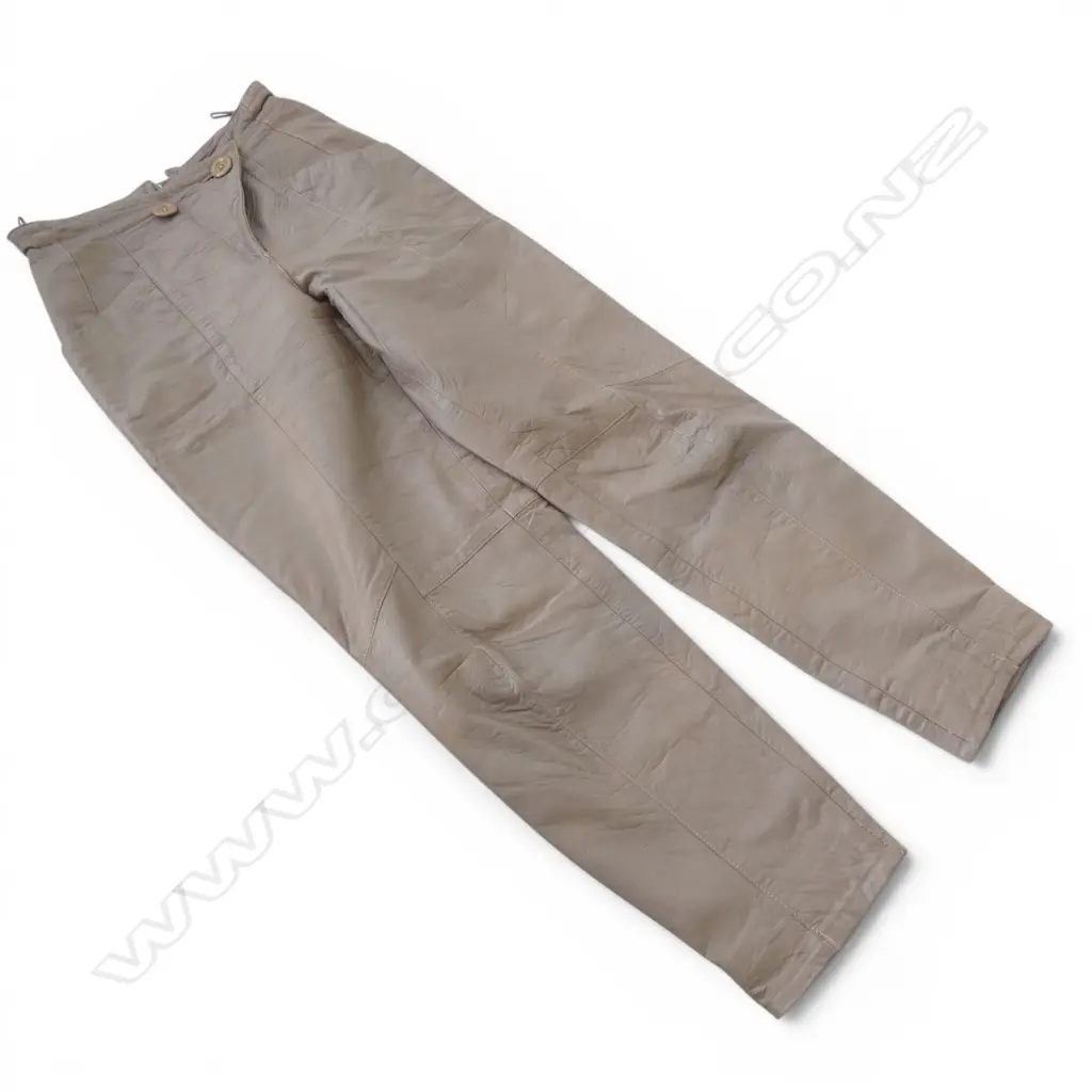 PR BRIGID BROCK '80's MUSHROOM LEATHER PANTS Image 1++