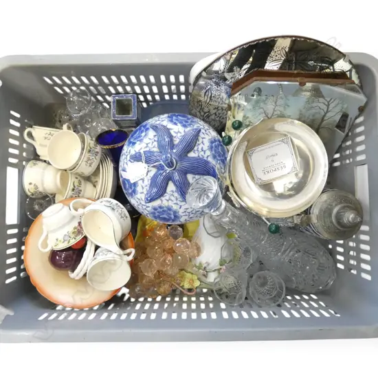 BOX OF ASST. CINA, GLASS etc