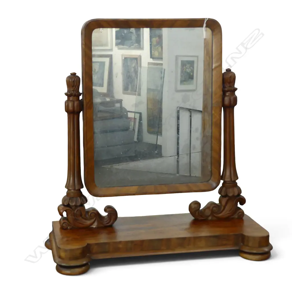 VICTORIAN FLAME MAHOGANY VANITY MIRROR H.660mm Image 1++