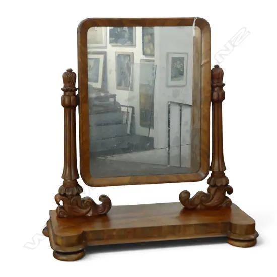 VICTORIAN FLAME MAHOGANY VANITY MIRROR H.660mm