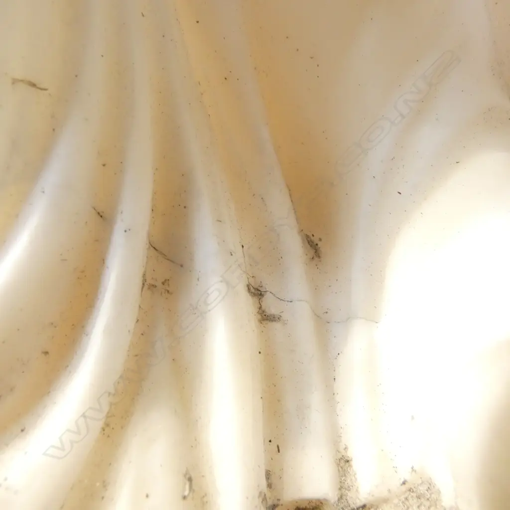 CARVED ALABASTER STATUE, NIOBE PROTECTING HER DAUGHTER H.520mm foot repaired, arm missing, small chips, cracks etc Image 1++