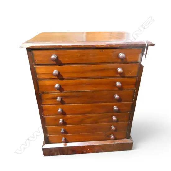 20thC 8 DRAWER SPECIMEN CABINET 455x282x55mm