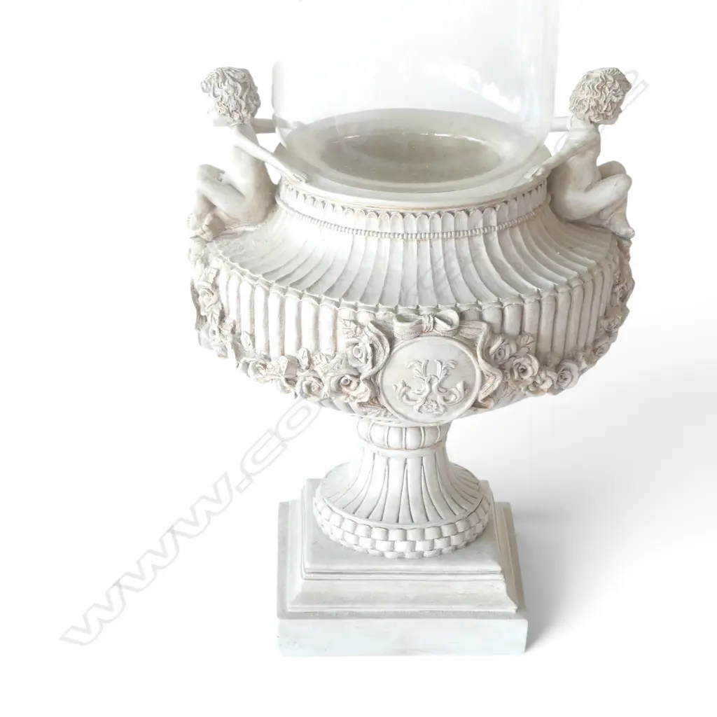 HURRICANE LAMP w. RESIN BASE H.515mm Image 1++