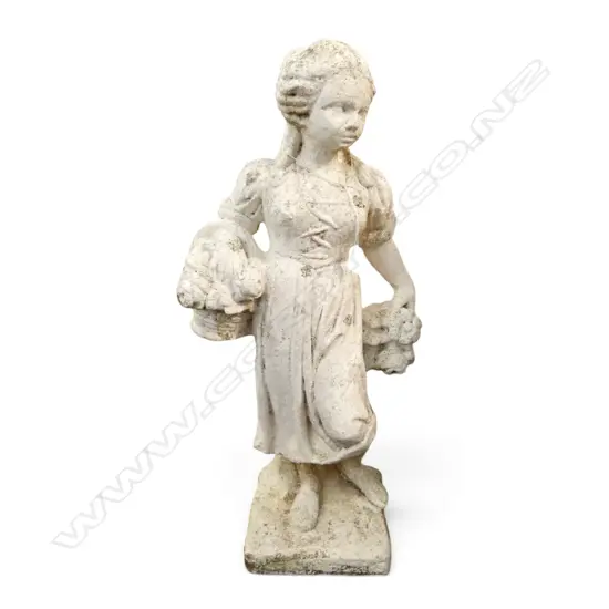 CONCRETE GARDEN ORNAMENT harvest girl H.760mm