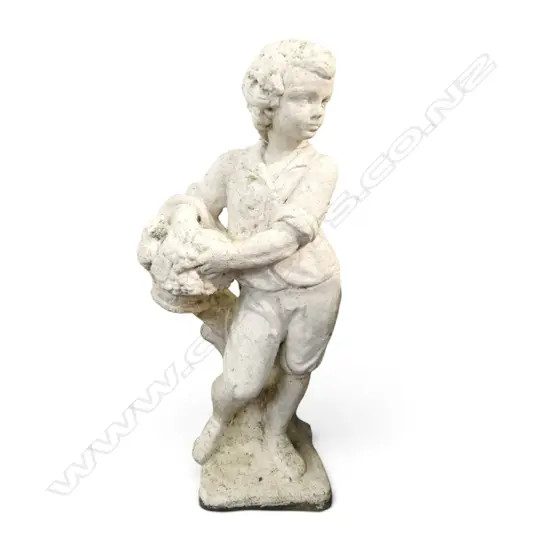 CONCRETE GARDEN ORNAMENT harvest boy H.760mm