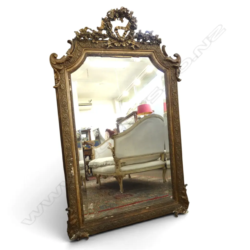 VINTAGE GILT FRAMED MIRROR, FAULTS 1200x750mm Image 1++