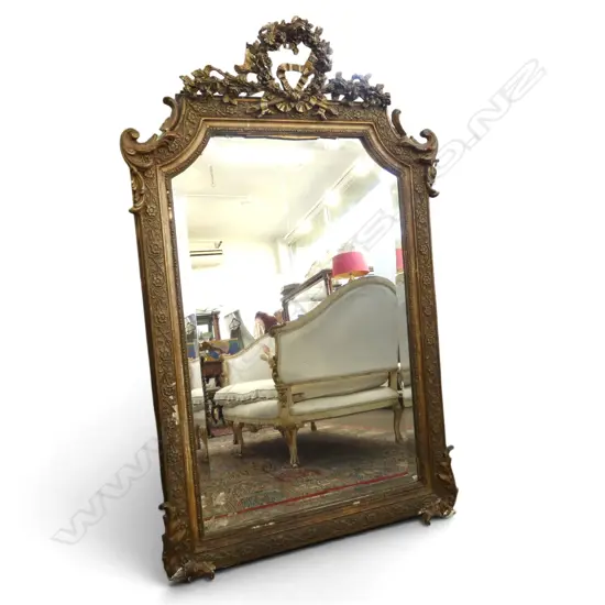 VINTAGE GILT FRAMED MIRROR, FAULTS 1200x750mm