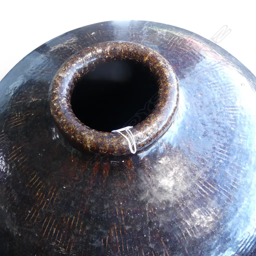 LG ORIENTAL GLAZED STONEWARE JAR H.850mm, 800mm dia Image 1++