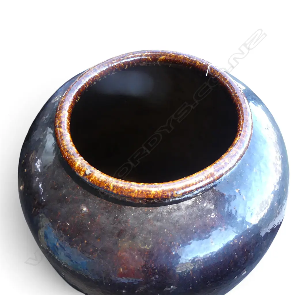 LG ORIENTAL GLAZED STONEWARE JAR H.780mm, 700mm dia Image 1++