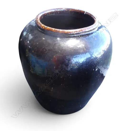 LG ORIENTAL GLAZED STONEWARE JAR H.780mm, 700mm dia