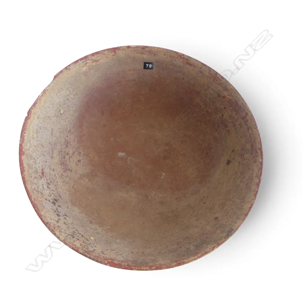 6 PCES PRE-COLUMBIAN? POTTERY; 4 BOWLS 260mm dia (2 LARGEST w. HAIRLINES), POT,  UILACAPITZTLI (POTTERY FLUTE) L.305mm Image 1++