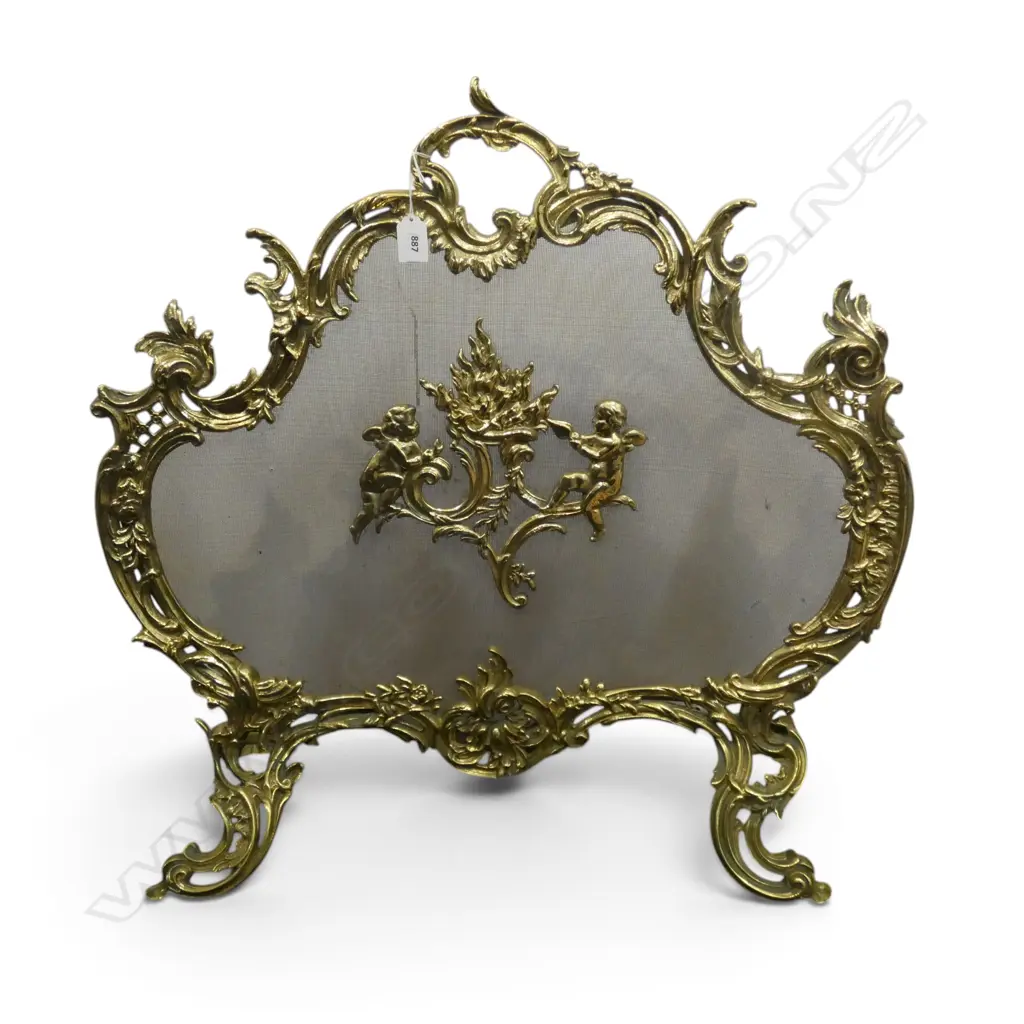 ORNATE BRASS FIRE SCREEN H.690mm Image 1++