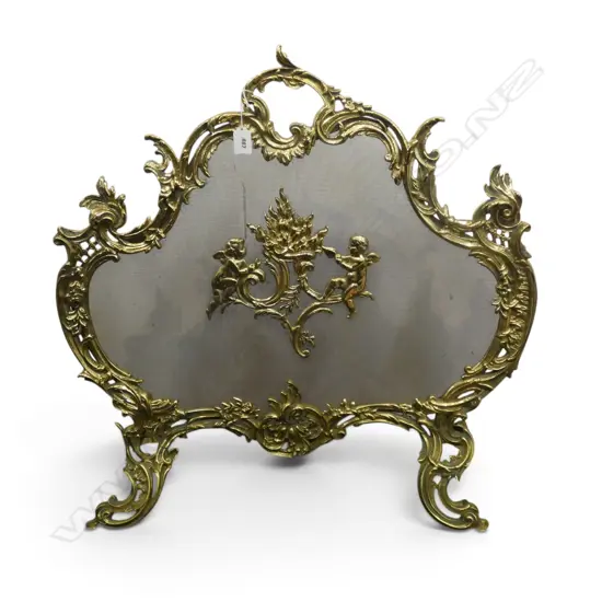 ORNATE BRASS FIRE SCREEN H.690mm