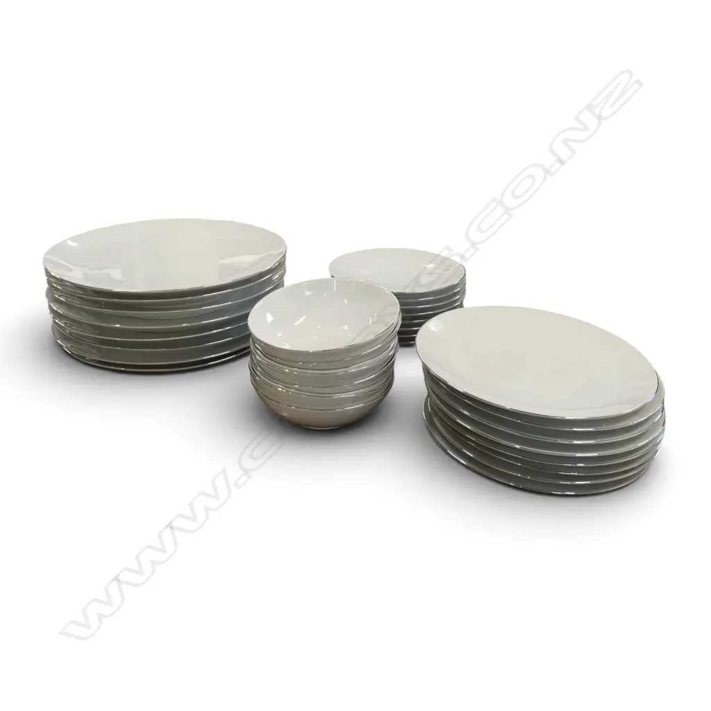 32 PC THOMAS MEDALLION PLATINUM DINNER SET 8 PLACE SETTING Image 1++