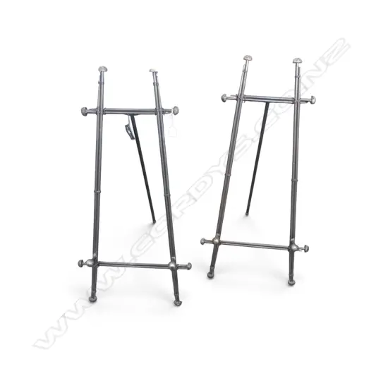 TWO METAL DISPLAY EASELS H380MM 