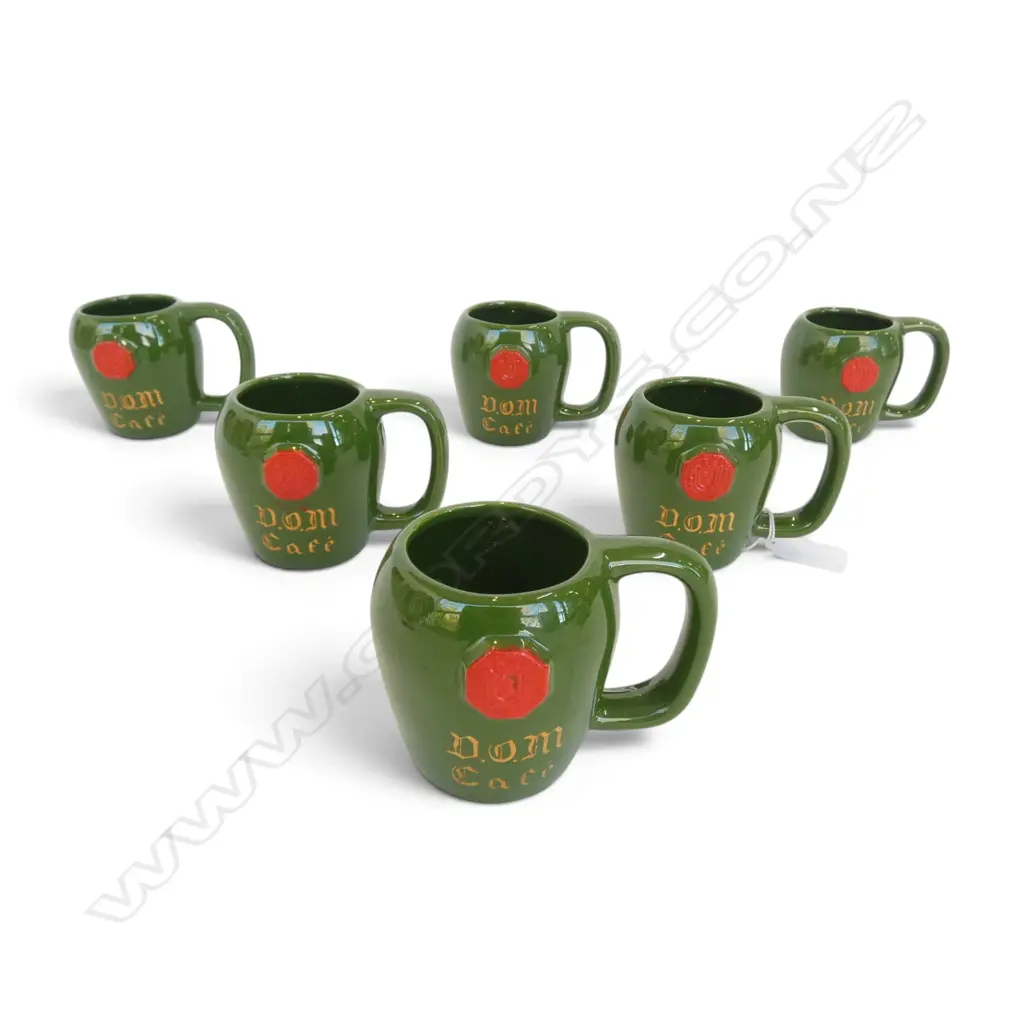 6 SIPA FRANCE GREEN D.O.M. CAFE ESPRESSO CUPS H.70mm Image 1++