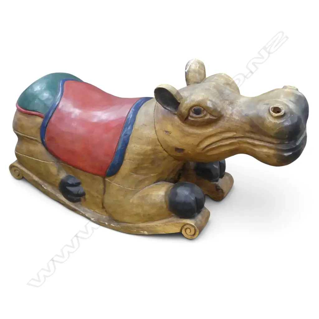 WOODEN ROCKING HIPPO L.800mm Image 1++