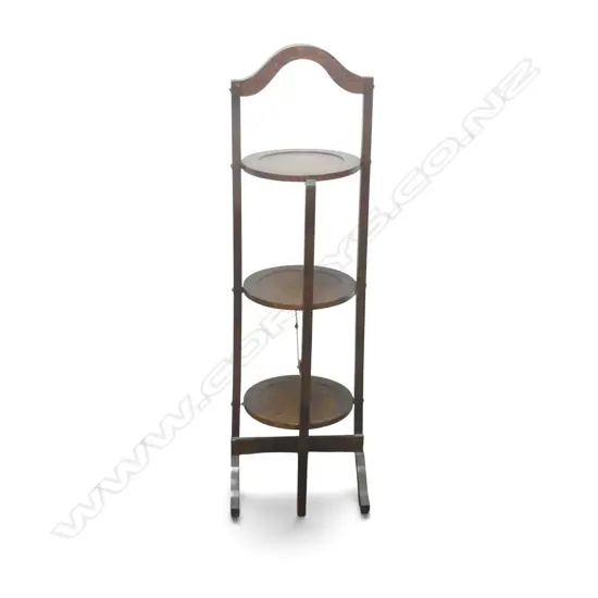 OAK 3 TIER FOLDING CAKE STAND H.925mm