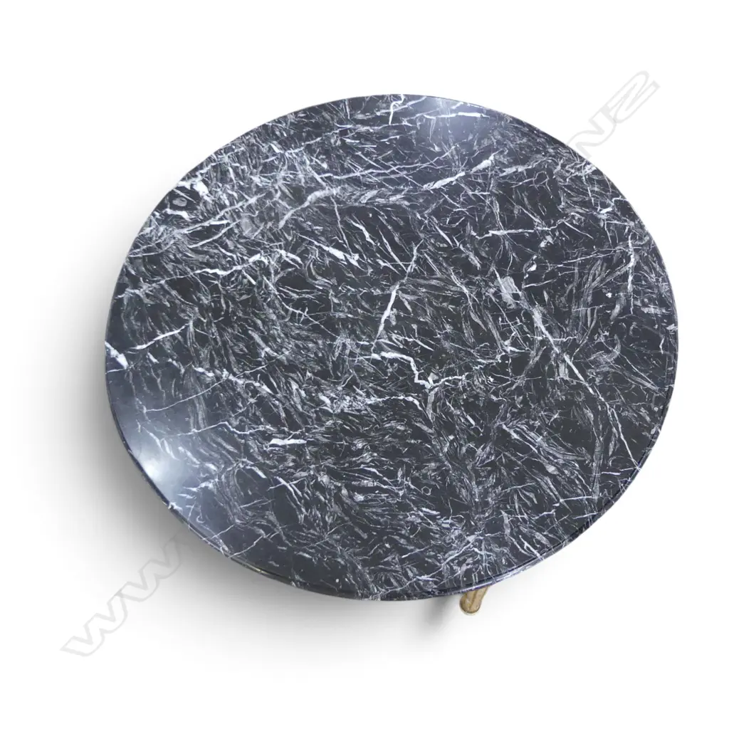 FRENCH STYLE MARBLE TOP SIDE TABLE Dia.740mm Image 1++