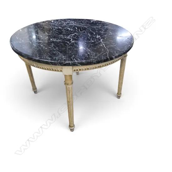FRENCH STYLE MARBLE TOP SIDE TABLE Dia.740mm