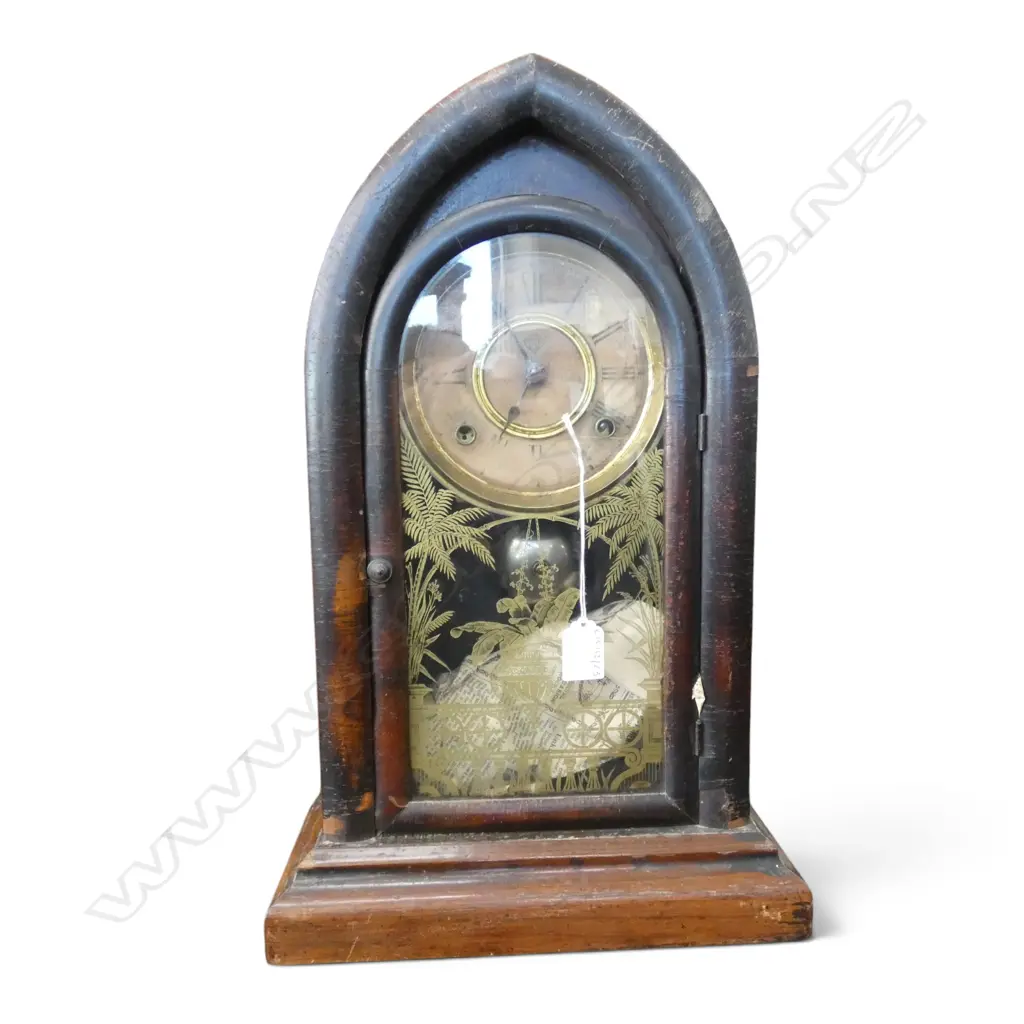 ANTIQUE ANSONIA DOME SHAPED MANTLE CLOCK H500MM Image 1++