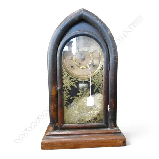 ANTIQUE ANSONIA DOME SHAPED MANTLE CLOCK H500MM