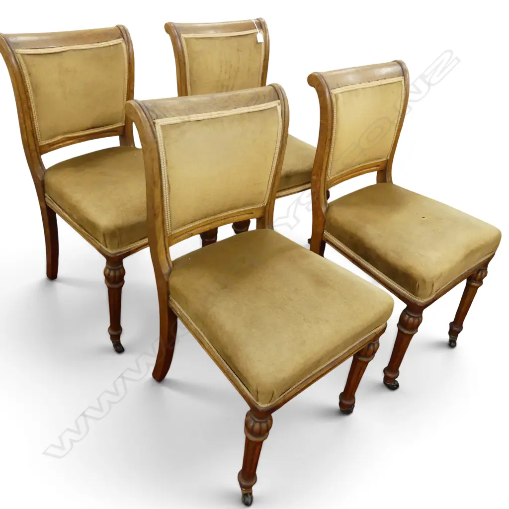 4 late Victorian dining chairs Image 1++