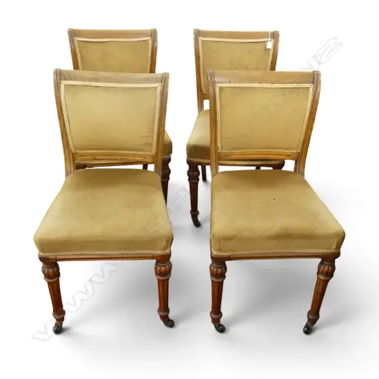 4 late Victorian dining chairs