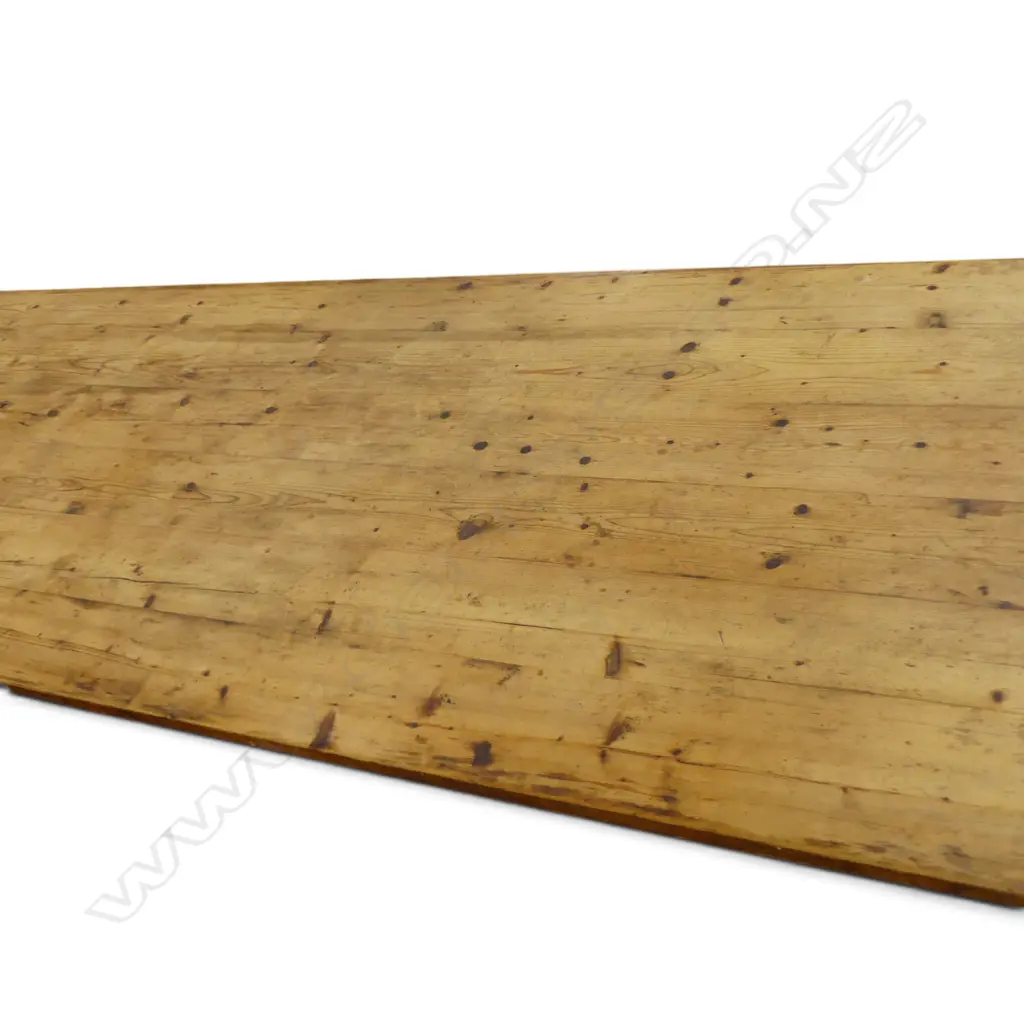 RUSTIC PLANK TOP PINE DINING TABLE 2440x910x760mm Image 1++
