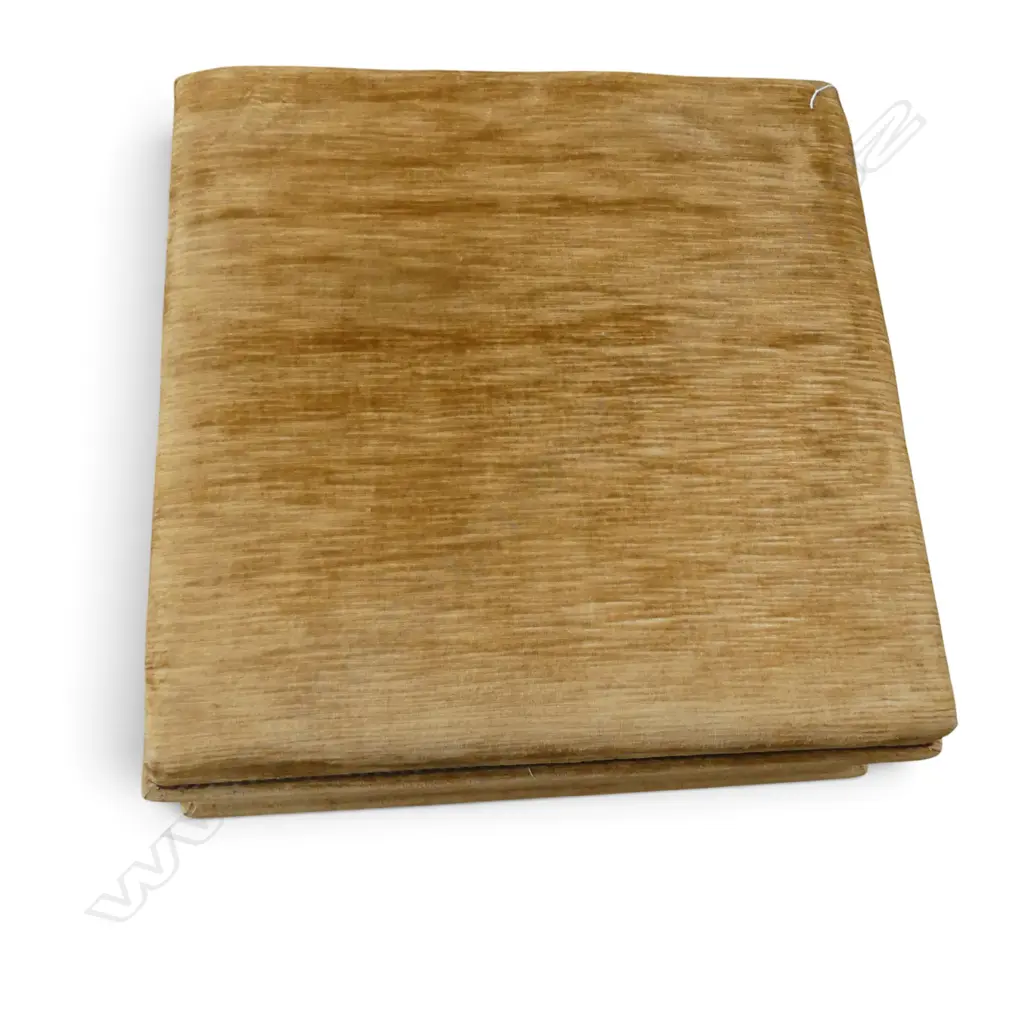 TAN VELVET OTTOMAN 650x650x400mm Image 1++