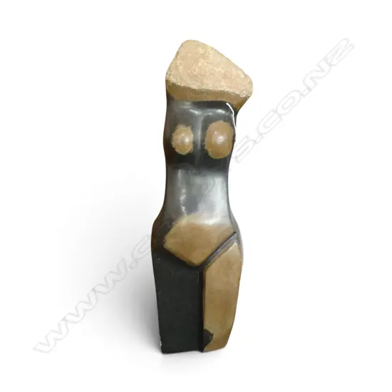 AFRICAN POLISHED STONE SCULPTURE 'INDECENT MANTENGEN' H.630mm