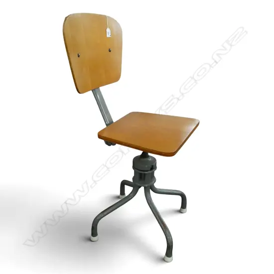 VINTAGE INDUSTRIAL SWIVEL CHAIR H.910mm
