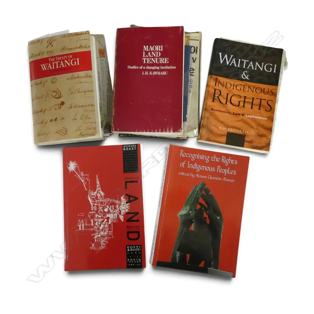 5 N.Z. BOOKS ON MAORI LAND, WAITANGI & INDIGENOUUS RIGHTS Image 1++