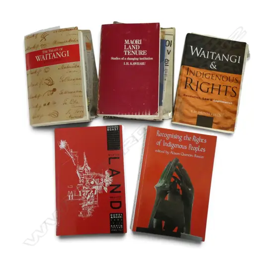 5 N.Z. BOOKS ON MAORI LAND, WAITANGI & INDIGENOUUS RIGHTS