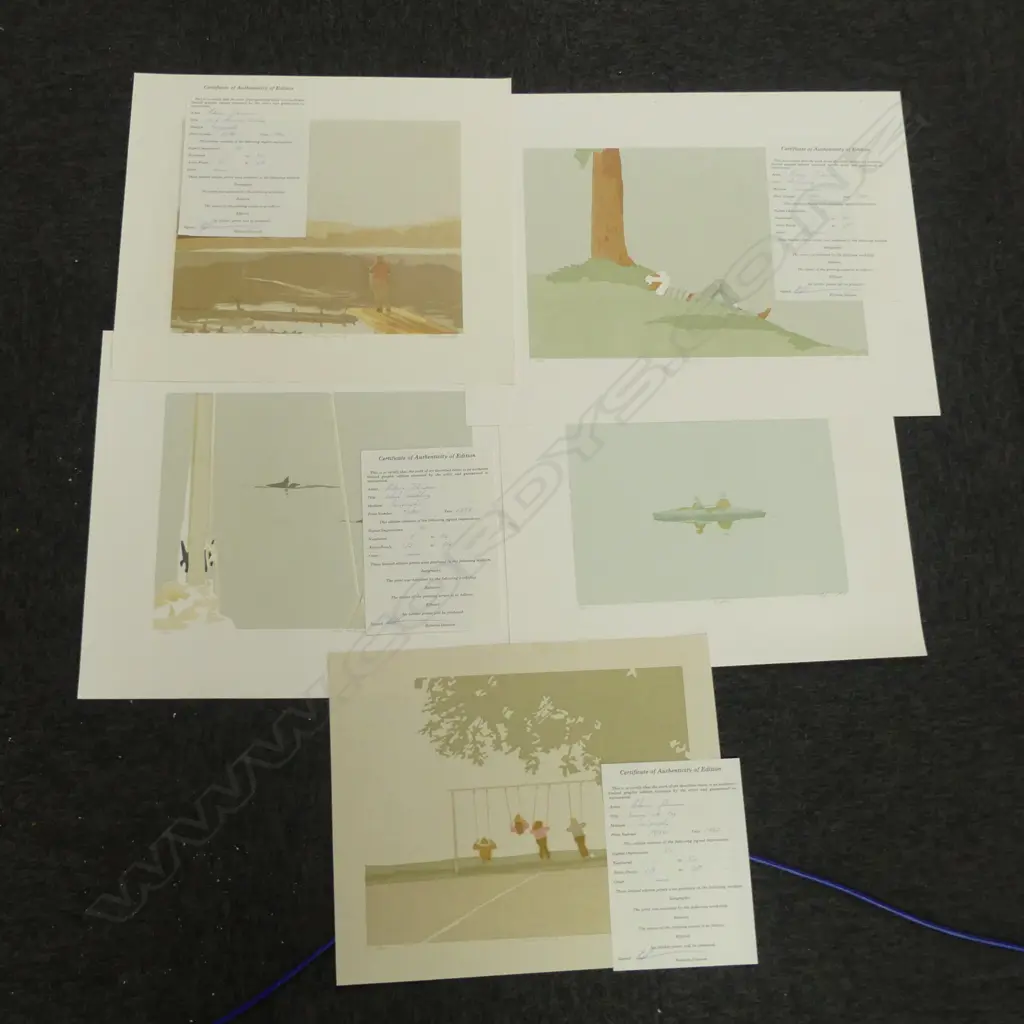 COLLECTION OF 5 NUMBERED SCREEN PRINTS SIGNED REBECCA DAWSON Image 1++