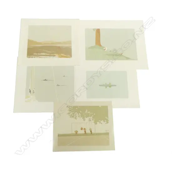 COLLECTION OF 5 NUMBERED SCREEN PRINTS SIGNED REBECCA DAWSON
