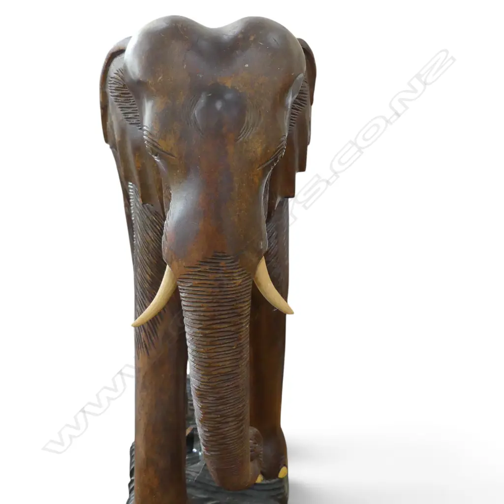 CARVED WOODEN ELEPHANT H.540mm Image 1++