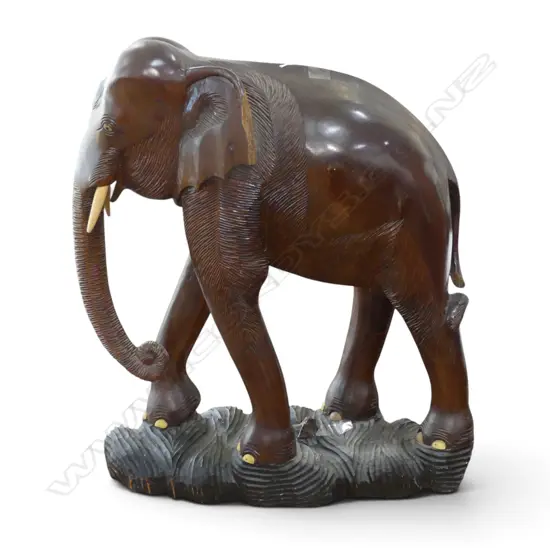 CARVED WOODEN ELEPHANT H.540mm