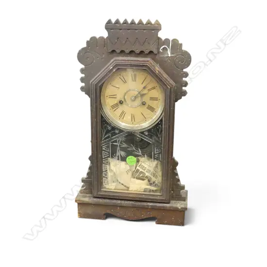 ANTIQUE ANSONIA GINGERBREAD MANTLECLOCK H570MM