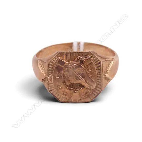 9CT ROSE GOLD SIGNET RING 5.30gms SIZE U