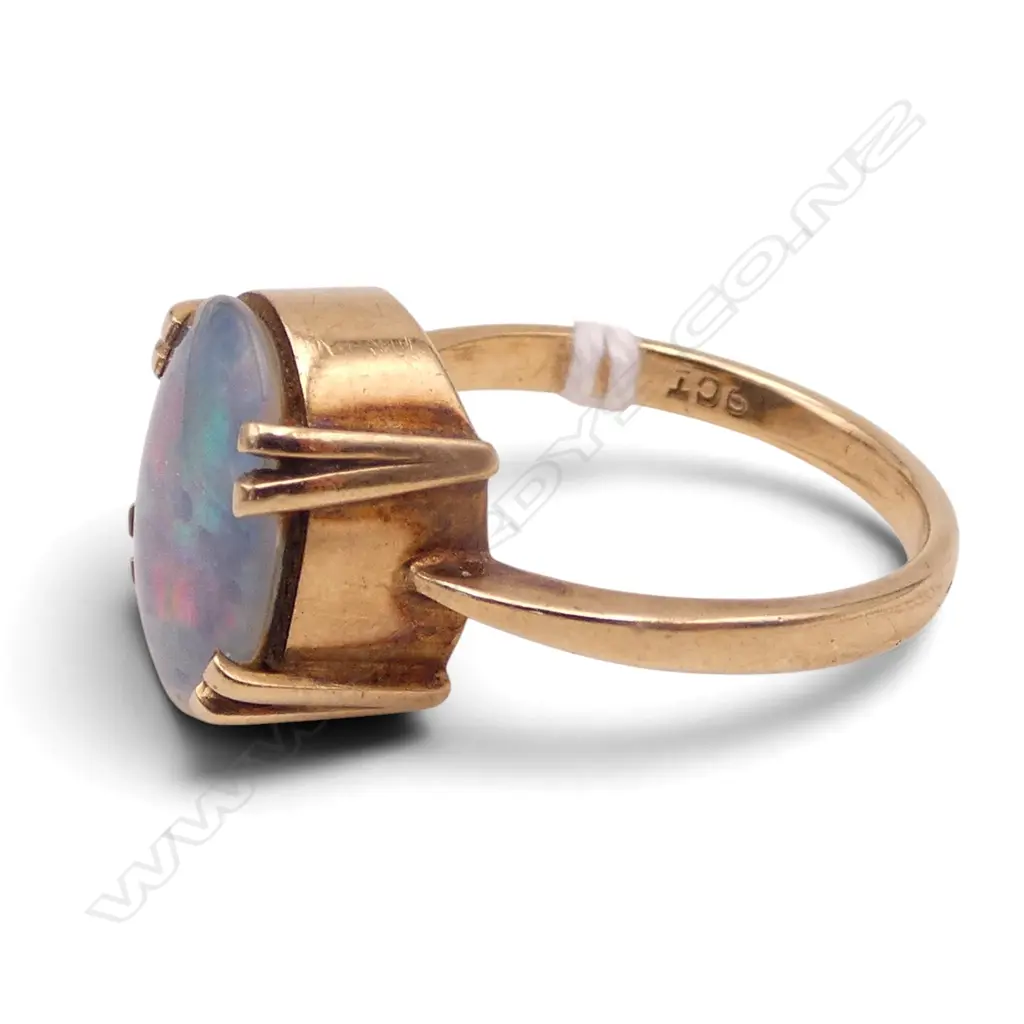 9CT GOLD OPAL TRIPLET RING 5.18gms SIZE S Image 1++