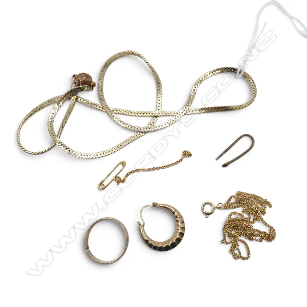 9CT RING & HOOP EARRING, 3gms AF + GP Image 1++
