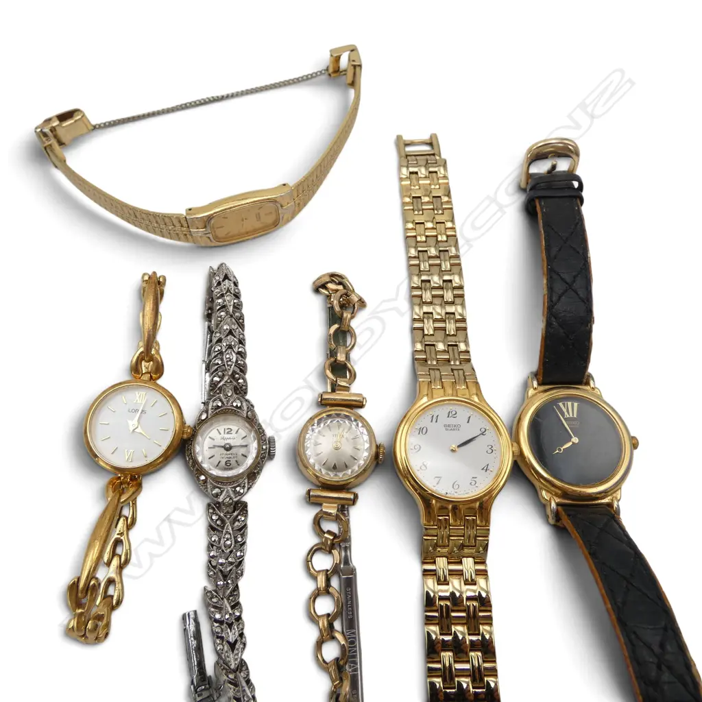 COLLECTION OF 6 VINTAGE LADIES WRISTWATCHES 3x Seiko, Titus, Sapphire & Lorus Image 1++